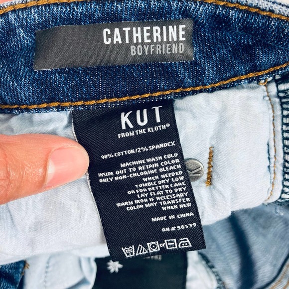 KUT FT Kloth Catherine Boyfriend Distressed Jeans - Picture 8 of 9